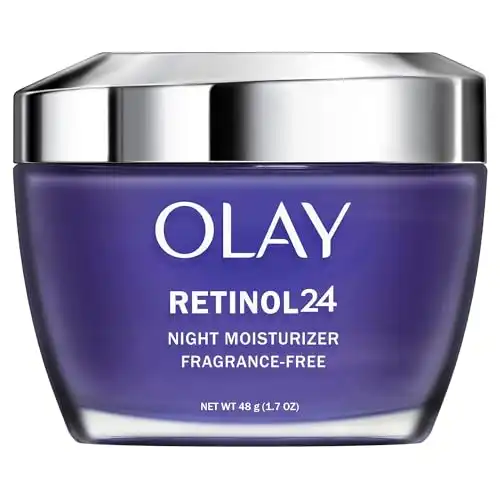 Olay Retinol 24 Face Moisturizer, Anti-Aging Night Face Cream for Wrinkles and Uneven Skin Tone with Retinol, 1.7 oz