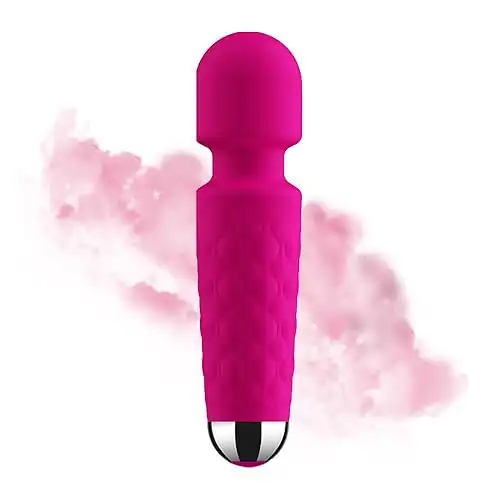 Small Mini Massager - Handheld Back Massager -Whisper Quiet - Waterproof - Cordless Massager to Relief Whole Body Muscle Tension and Promote Relaxation, 20-Modes & 8-speeds Multi-Settings Availabl...