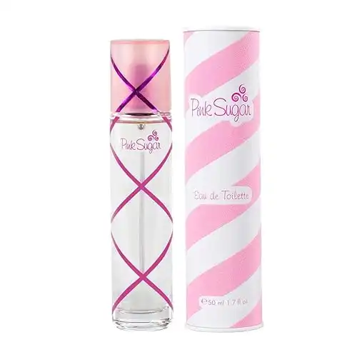 Pink Sugar Eau de Toilette Perfume for Women, Floral + Fruity Scent, Notes of Raspberry, Cotton Candy, and Vanilla, Sweet and Sensual Fragrance